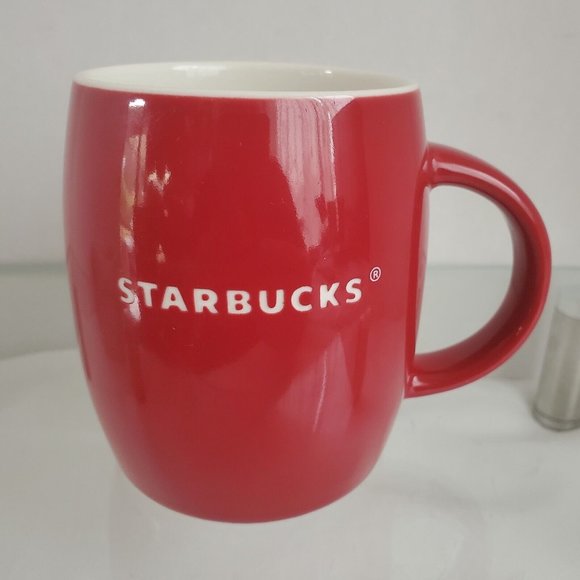 Starbucks 2011 Red Barrel Coffee Cup Mug - Picture 1 of 12